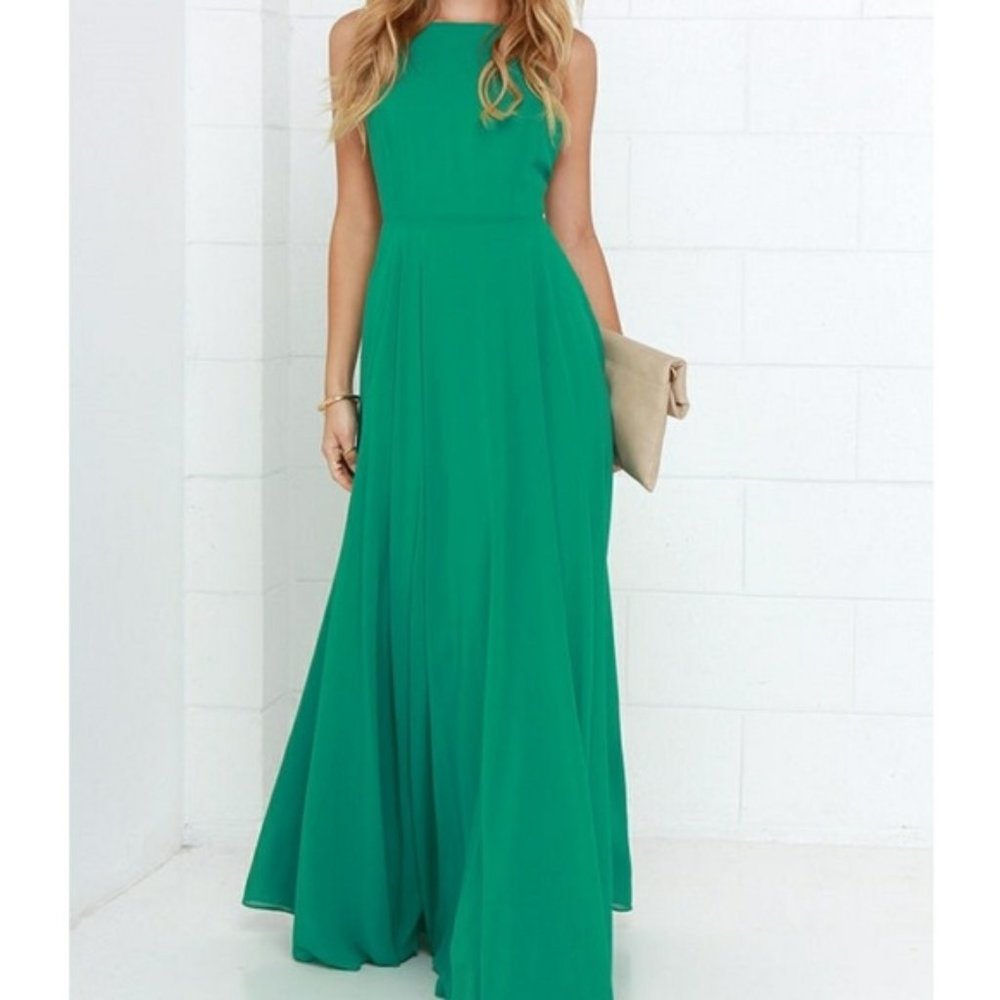 Lulu’s Mythical Kind of Love Maxi Dress, Green